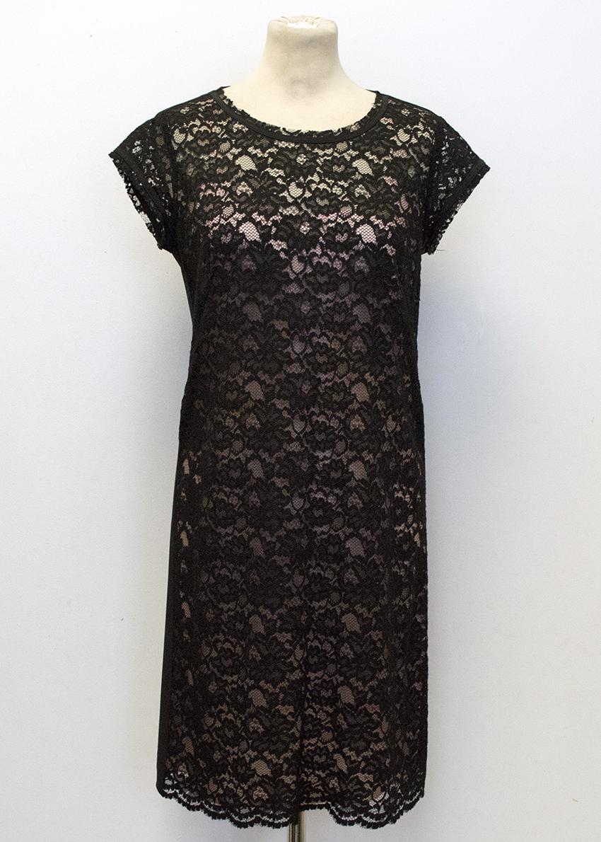 Pinko Black Lace Tunic with pink slip underdress
