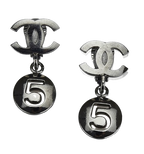 Chanel Number 5 Logo Earrings