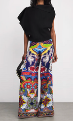 Alice+Olivia Printed Athena Trousers