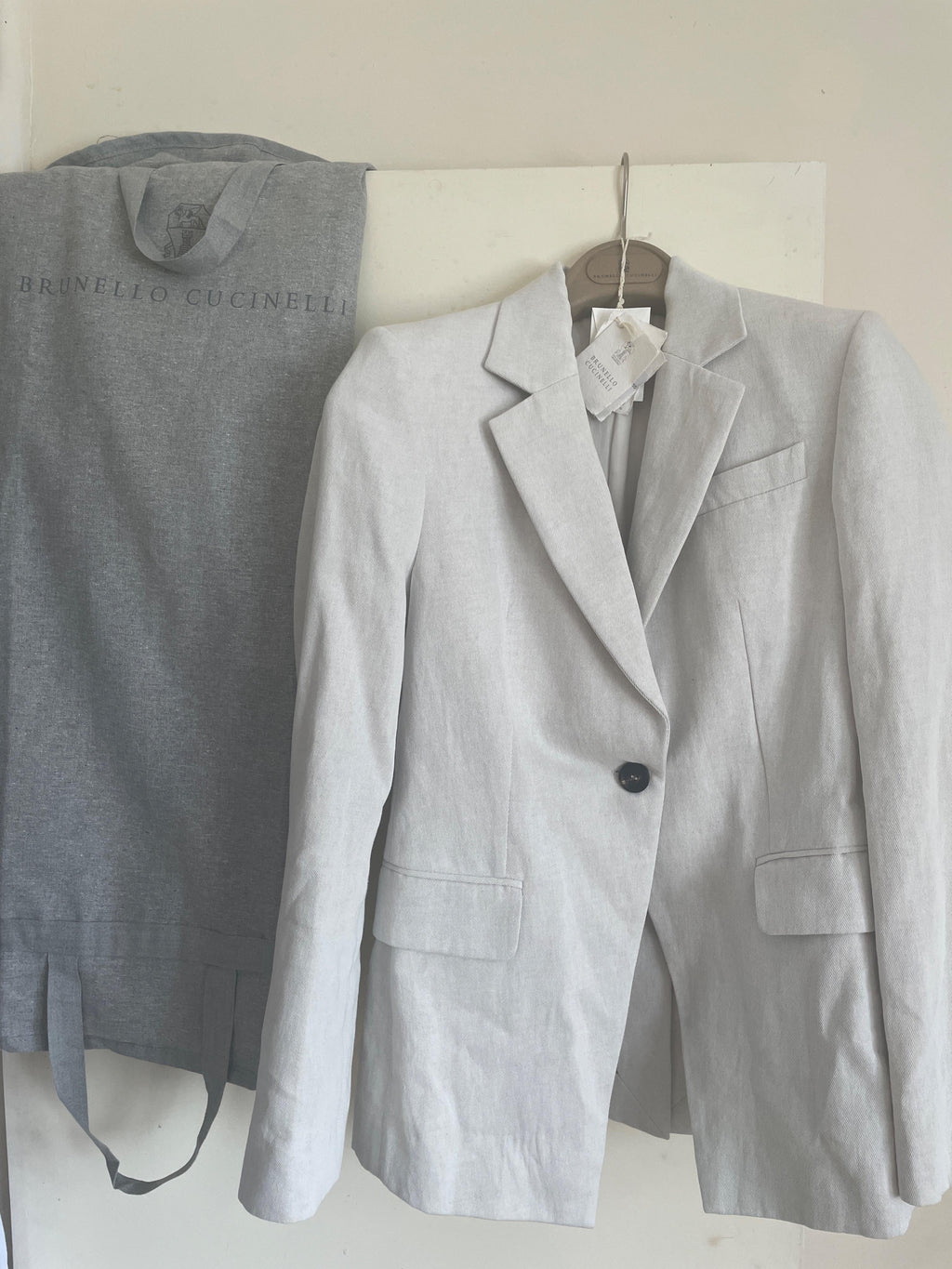 Single Breasted Cotton And Linen Blazer