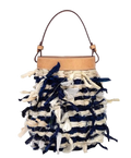 The Backward Vendor Porcelain Pot Leather Silk Bucket Bag