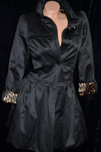 Betsey Johnson satin trench coat