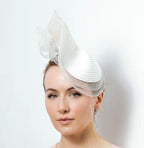 Maggie Mowbray White Floral Fascinator