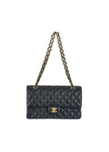 Black Caviar Quilted Jumbo Double Flap