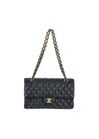 Black Caviar Quilted Jumbo Double Flap