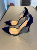 Gianvito Rossi Purple Velvet Plexi 105