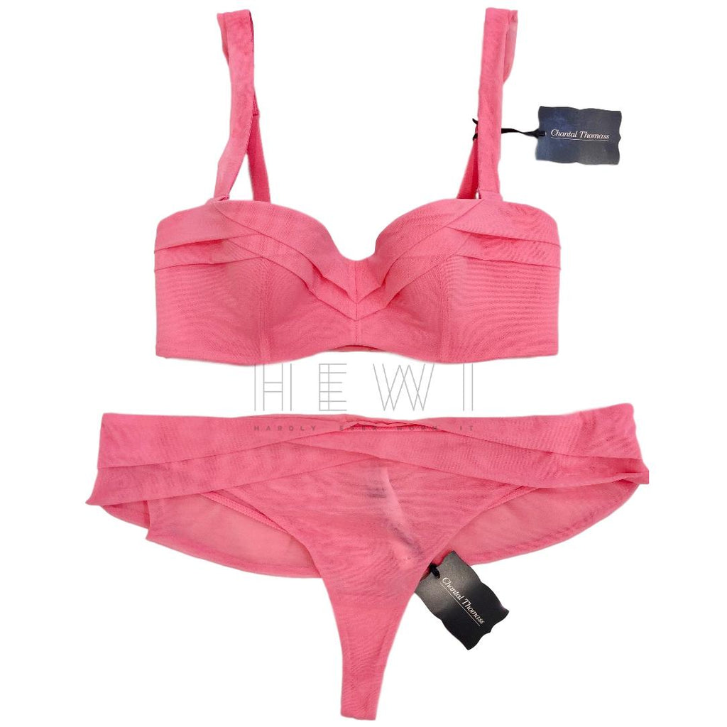Chantal Thomass watermelon péché Strapless bra and thong set
