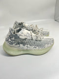 Grey & White Stretch-Knit Boost 350 Sneakers