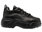 Valentino Black Leather Platform Trainers