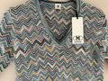 M Missoni Blue ZigZag Top