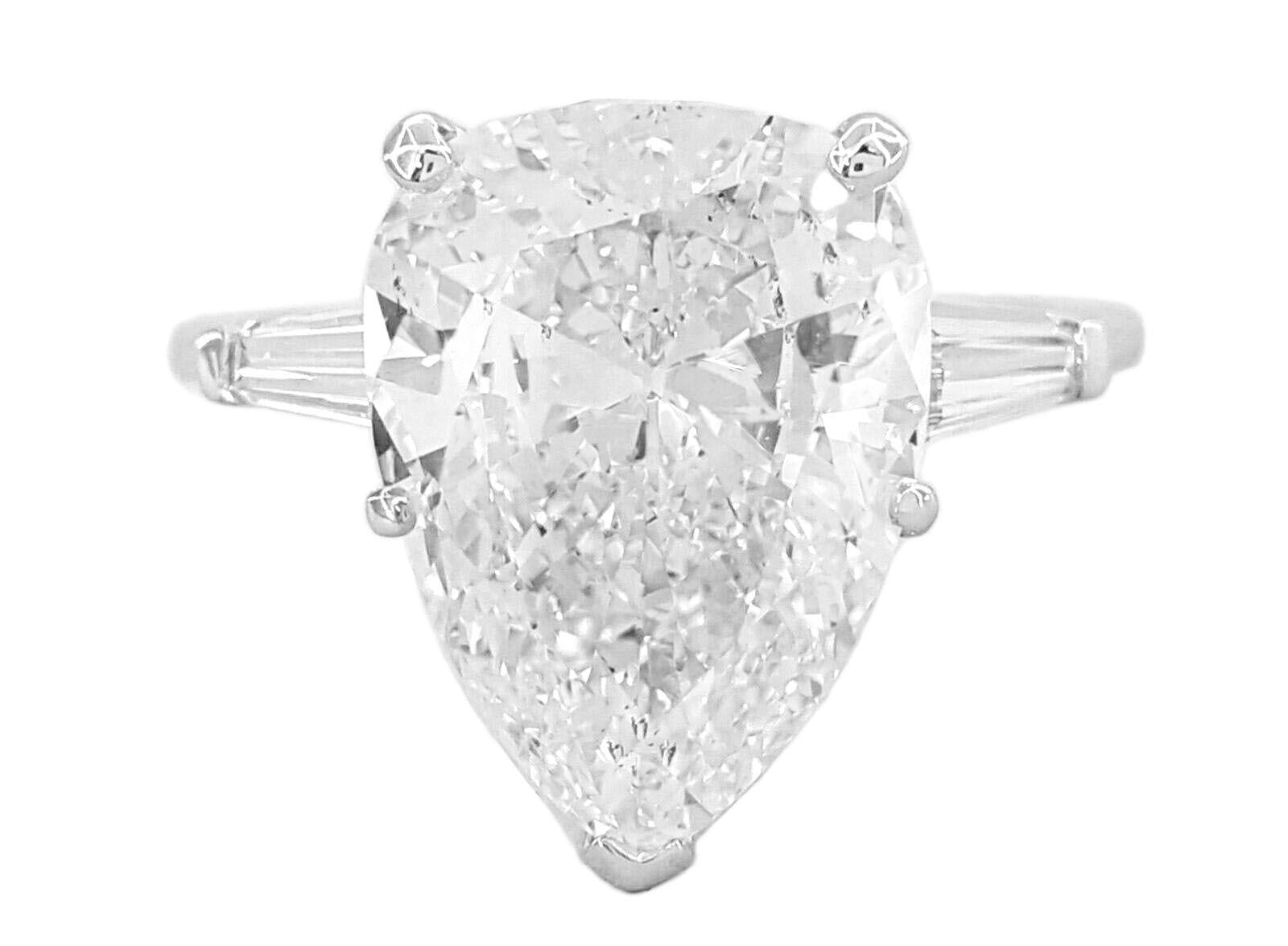 Verde 5.5ct IGI Certified Lab Grown Pear Cut Diamond Ring