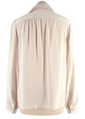 Chloe Cream Silk Long Sleeve Blouse