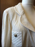 St John Cream Knit Jacket