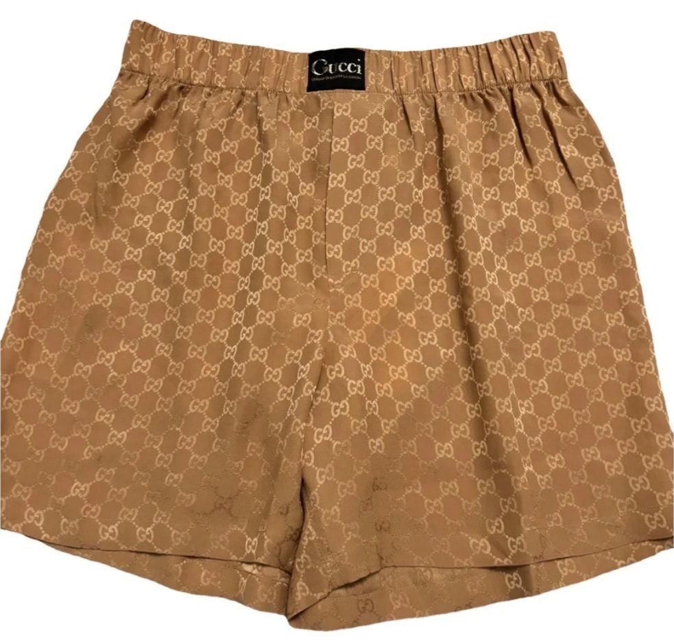 Gucci GG Print Silk Shorts