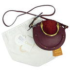 Chloe Burgundy/Red Suede & Leather Pixie Crossbody Bag