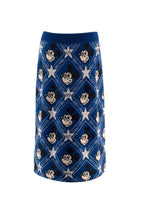 Gucci x Disney Blue Mickey Mouse Wool Midi Skirt