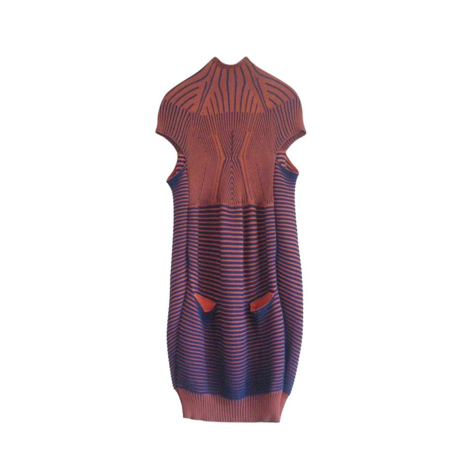 Peter Pilotto orange and blue knit dress