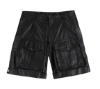 Dior Homme Black Leather Cargo Shorts