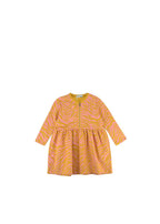 Long Sleeved Orange And Pink Tiger print Dress