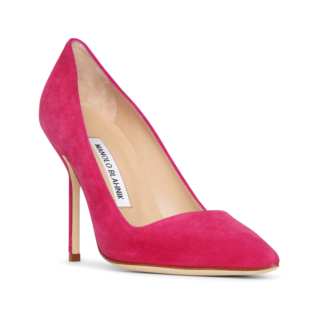 BB 105 dark pink suede pumps