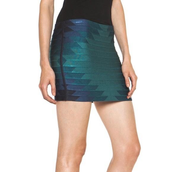 Haute Hippie Aztec Knit Bandage Mini Skirt