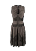 Alaia Metallic Jacquard Knit Skater Dress