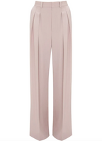 Victoria Beckham Double-Pleat Wide-Leg Trousers