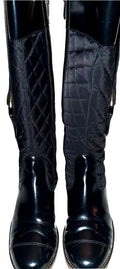 Burberry Black Quilted Leather & Nylon Boots
