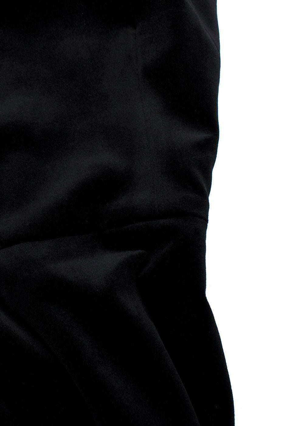 Alex Perry Black Velvet Strapless Mini Dress