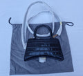 Black Croc XS Hourglass Top Handle Bag