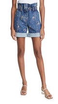 Philosophy di Lorenzo Serafini Floral Paperbag Waist Denim Shorts