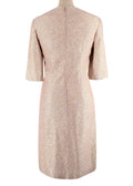 Lanvin Rose Gold Metallic Half Silk Blend Dress