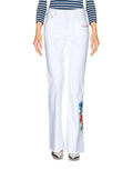 Sonia Rykiel white denim floral embroidered jeans