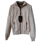 Dolce & Gabbana Womens White Leather Jacket