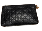 Dior Black Cannage  Leather Pouch