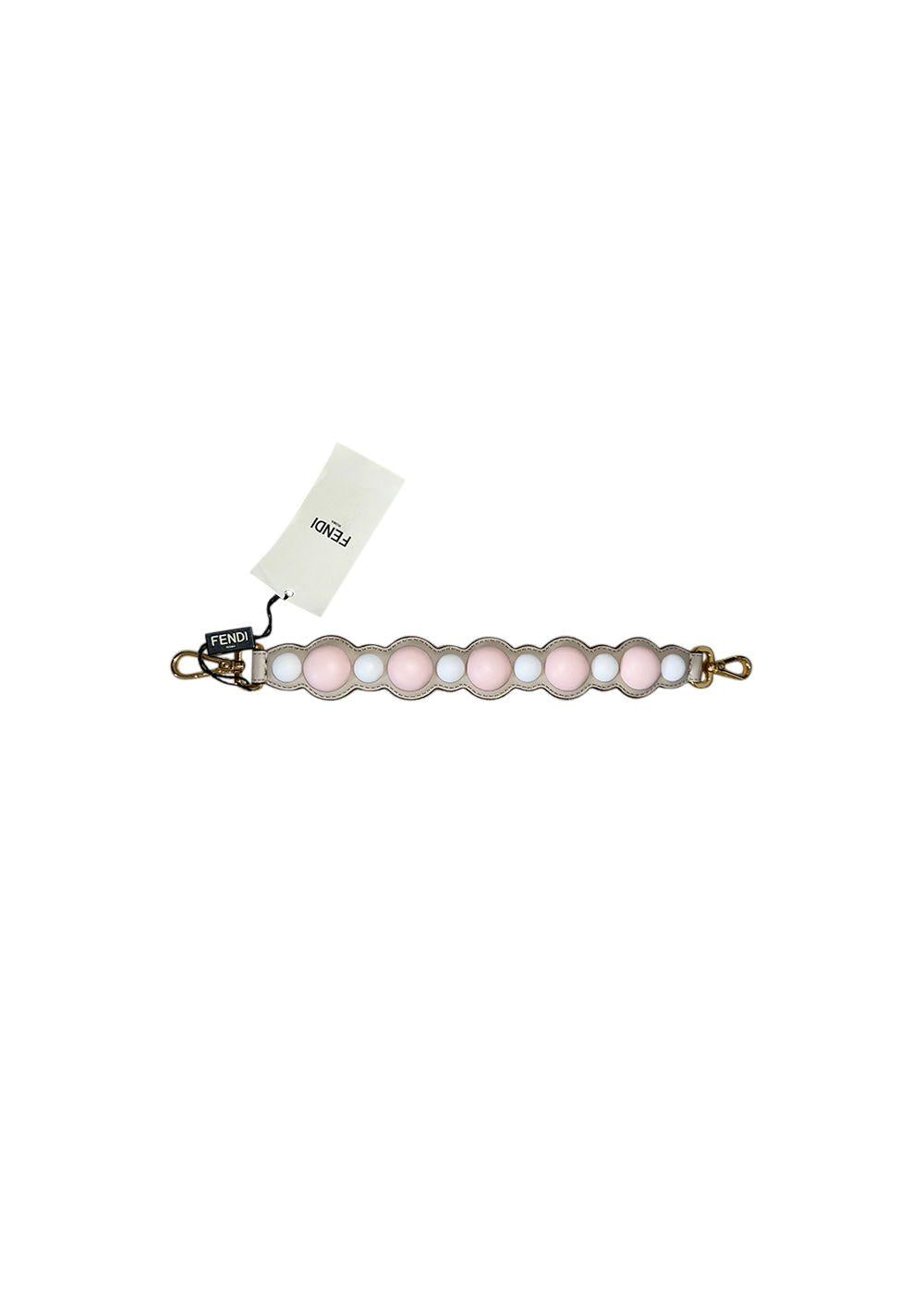 Pastel leather bag strap