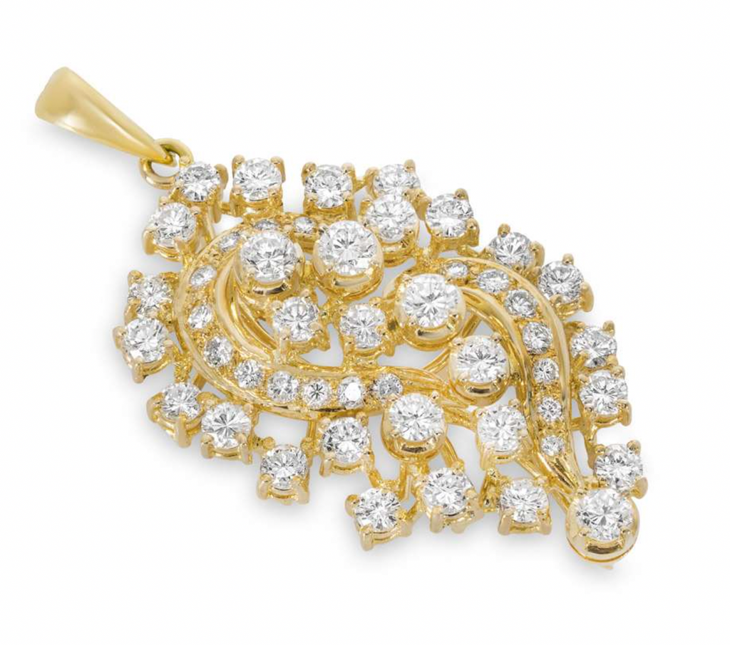 18kt Yellow Gold Diamond Pendant
