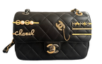 Chanel Collectible Embellished Black Quilted Flap Bag