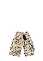 Pink Lily Print Cotton Trousers