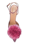 Aquazurra Pink pom Pom Sandals