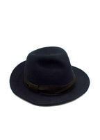Loro Piana Navy Hares Hair Blend Ferdora