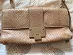 Jimmy Choo Beige Snakeskin Shoulder Bag