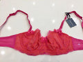 Chantal Thomass Fuchsia Pink & Orange Calais Leavers Lace Half Cup Bra