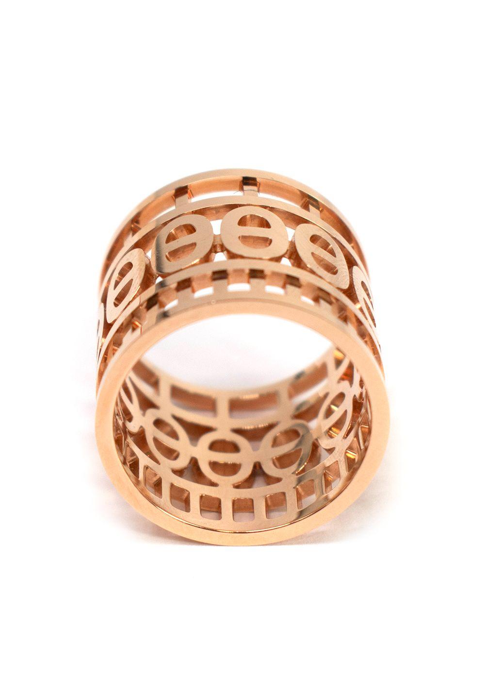 Hermes 18kt Rose Gold Chaine d'ancre Divine ring, large model