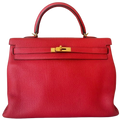 Hermès Geranium Togo Leather Kelly 35cm