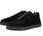 Louboutin Black Velours Slip On Sneakers