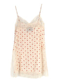 Gucci Rose Print Silk Lace Trimmed Cami Top