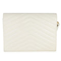 Saint Laurent Soft Grain De Poudre Triquilt Monogram Clutch