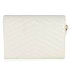 Saint Laurent Soft Grain De Poudre Triquilt Monogram Clutch