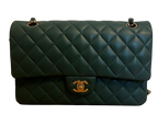 Chanel Teal Green Medium Quilted Flap Bag